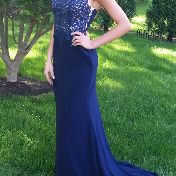 Jasz Couture Dresses & Skirts - Jasz Couture Navy blue prom dress